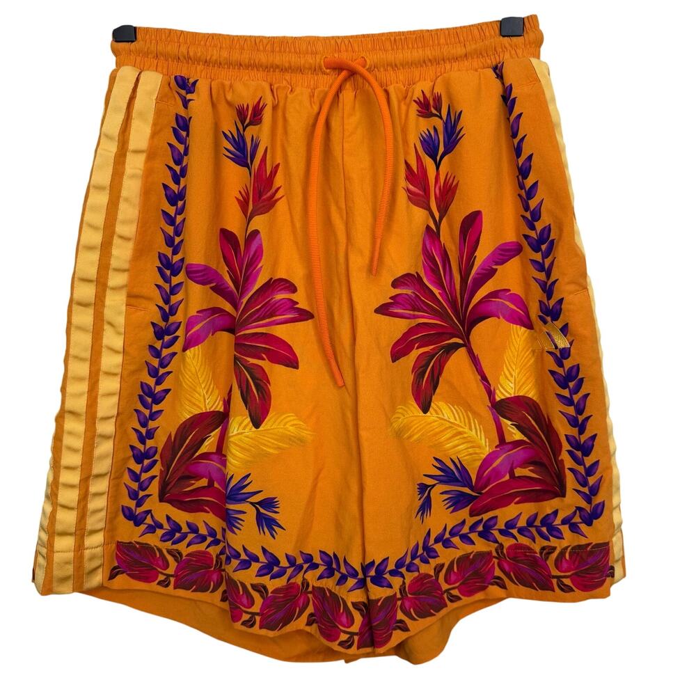 FARM Rio Orange Floral Print Drawstring Shorts - Picture 2 of 10